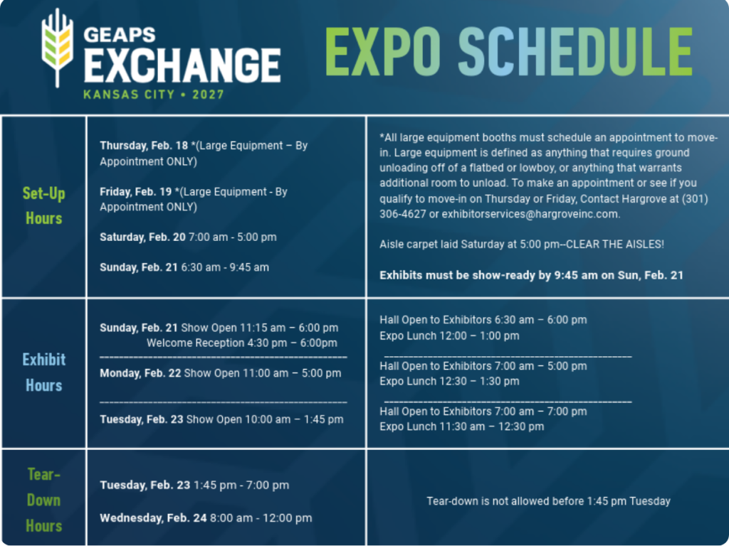 Expo Schedule